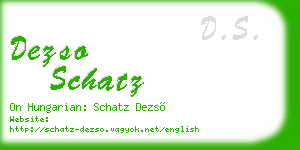 dezso schatz business card
