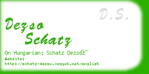 dezso schatz business card